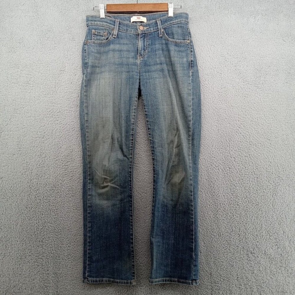Levis Jeans Womens 6 Blue Faded Low Rise Straight Leg Casual Basic Everyday